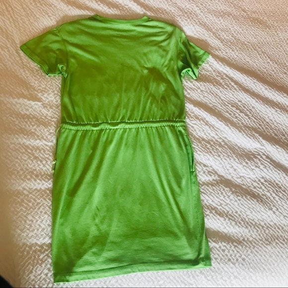 80s Nancy Keegan Lime T-Shirt Drawstring Pockets - Picture 6 of 11